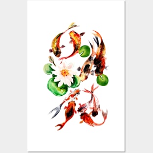 koi Feng Shui Posters and Art